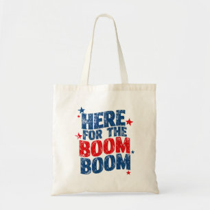 Hier voor The Boom 4 juli Patriottisch  Tote Bag