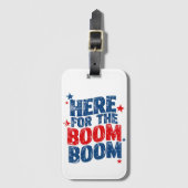 Hier voor The Boom 4th of July Patriottisch Bagagelabel (Voorkant (verticaal))