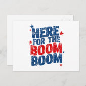 Hier voor The Boom 4th of July Patriottisch Briefkaart (Voorkant / Achterkant)