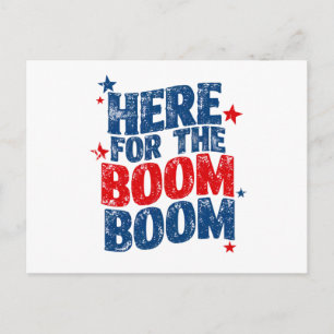 Hier voor The Boom 4th of July Patriottisch Briefkaart