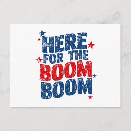 Hier voor The Boom 4th of July Patriottisch Briefkaart (Voorkant)