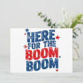 Hier voor The Boom 4th of July Patriottisch Kaart (Staand voorkant)