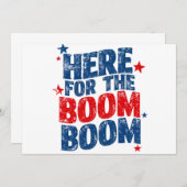 Hier voor The Boom 4th of July Patriottisch Kaart (Voorkant / Achterkant)