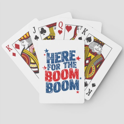 Hier voor The Boom 4th of July Patriottisch Pokerkaarten (Achterkant)