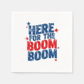 Hier voor The Boom 4th of July Patriottisch Servet (Voorkant)