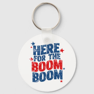 Hier voor The Boom 4th of July Patriottisch Sleutelhanger