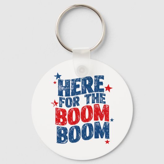 Hier voor The Boom 4th of July Patriottisch Sleutelhanger (Voorkant)