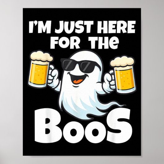 Hier voor The Boos Ghost Zonnebril Grappig Hallowe Poster (Voorkant)