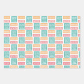 Hier voor u die papierbladen verpakt inpakpapier vel (Voorkant 2)