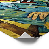 Hier wachten - Impressionisme schilderen Poster (Hoek)