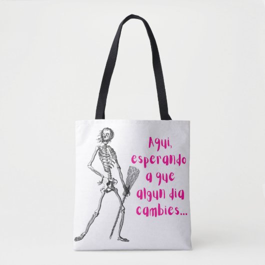 Hier wachtend tot je meme verandert tote bag (Voorkant)