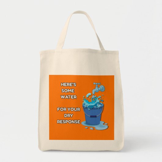 Hier wat water - grappig tote bag (Voorkant)