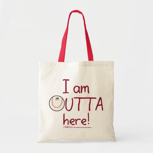 Hier weg! honkbalpersonage tote bag (Voorkant)