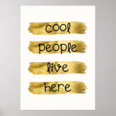 Hier wonen coole mensen poster (Voorkant)