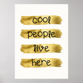 Hier wonen coole mensen poster