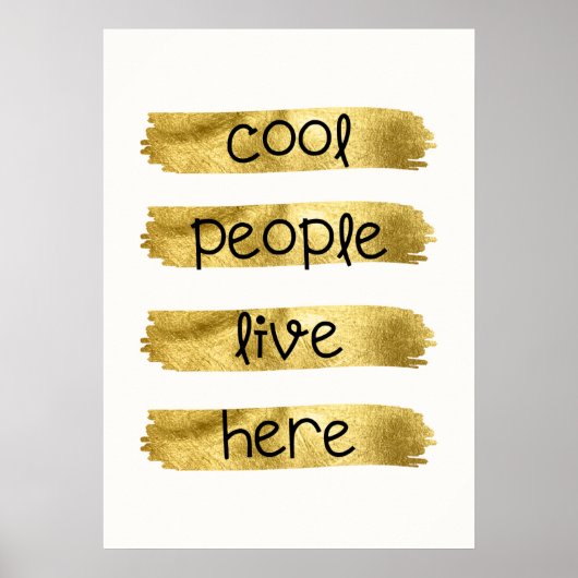 Hier wonen coole mensen poster (Voorkant)