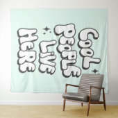 Hier wonen coole mensen wandkleed (In Situ (horizontaal))