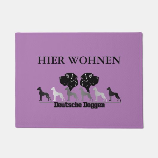 Hier wonen Doggen Deurmat (Voorkant)