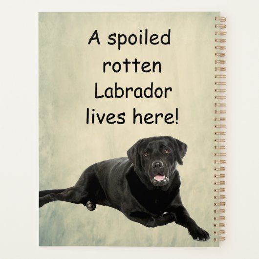 Hier woont een geroomde labrador planner (Achterkant)