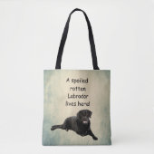Hier woont een geroomde labrador tote bag (Voorkant)