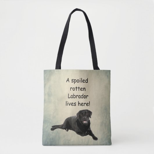 Hier woont een geroomde labrador tote bag (Voorkant)