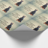 Hier woont een gesteggel, Rotten Doberman Pinscher Cadeaupapier (Hoek)