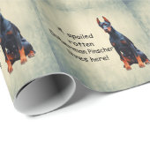 Hier woont een gesteggel, Rotten Doberman Pinscher Cadeaupapier (Rol Hoek)