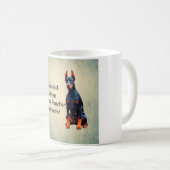 Hier woont een gesteggel, Rotten Doberman Pinscher Koffiemok (Voorkant rechts)