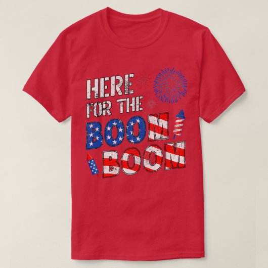 Hier zie je de Amerikaanse vlag met de zoem T-shirt (Design voorkant)