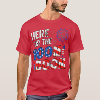 Hier zie je de Amerikaanse vlag met de zoem T-shirt