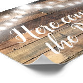 Hier zie je de bride Rustic Wood lights strengen Poster (Hoek)