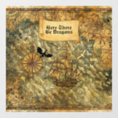 Hier zie je de  kaart van Dragons Raamsticker (Vel)