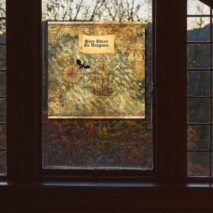 Hier zie je de  kaart van Dragons Raamsticker