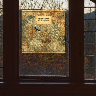 Hier zie je de kaart van Dragons Raamsticker