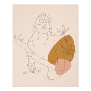 Hier zie je minimalistisch lint. Style Boho. Foto Afdruk