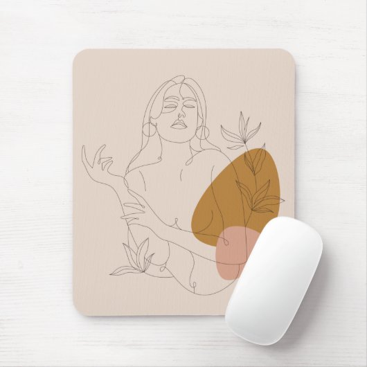 Hier zie je minimalistisch lint. Style Boho. Muismat (Met muis)