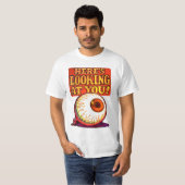 Hier zie je, Retro Eyeball White T-Shirt (Voorkant volledig)