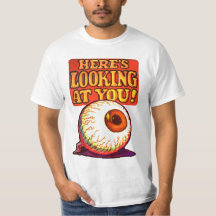 Hier zie je, Retro Eyeball White T-Shirt