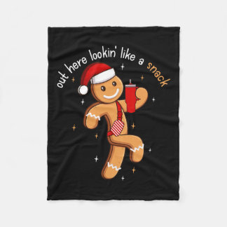 Hier ziet eruit als een snack grappige boujee Xmas Fleece Deken