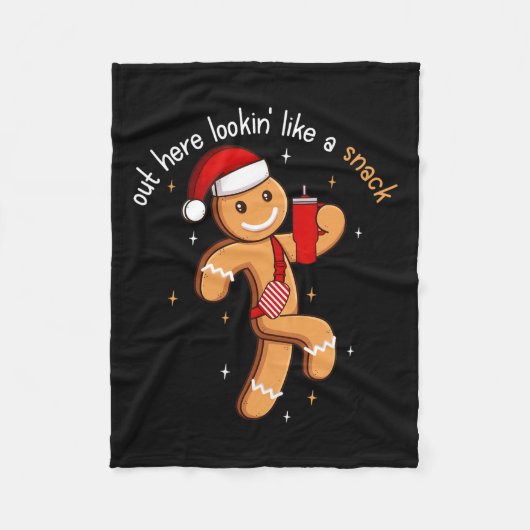 Hier ziet eruit als een snack grappige boujee Xmas Fleece Deken (Voorkant)