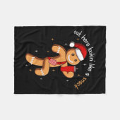 Hier ziet eruit als een snack grappige boujee Xmas Fleece Deken (Voorkant (Horizontaal))