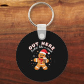 Hier ziet eruit als een snack kerst ontbijtje sleutelhanger (Voorkant)