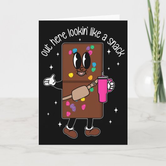 Hier ziet het eruit als een snack Boujee Chocolade Kaart (Voorkant)
