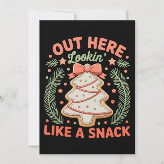 Hier ziet het eruit als Snack Debbie Cakes Kerstmi Kaart (Voorkant)
