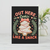 Hier ziet het eruit als Snack Debbie Cakes Kerstmi Kaart (Staand voorkant)