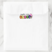 Hier zijn de Scoop-Stickers Ronde Sticker (Tas)