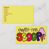 Hier zijn de Scoop-Visitekaartjes Visitekaartje (Voorkant / Achterkant)