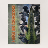 Hier zijn Draken Aalscholvers zijwaarts gericht Legpuzzel (Verticaal)