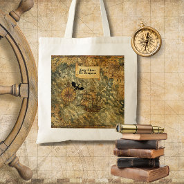 Hier Zijn Draken Fantasiekaart Tote Bag