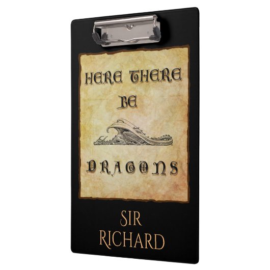 Hier zijn draken gepersonaliseerd klembord (Links)